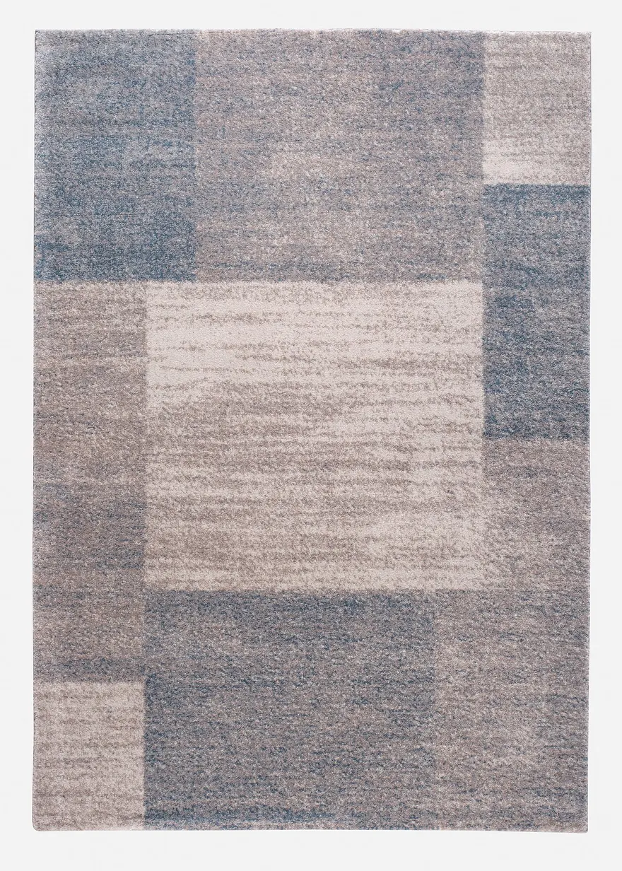 Teppich mit melierter Musterung in blau von vorne - bonprix