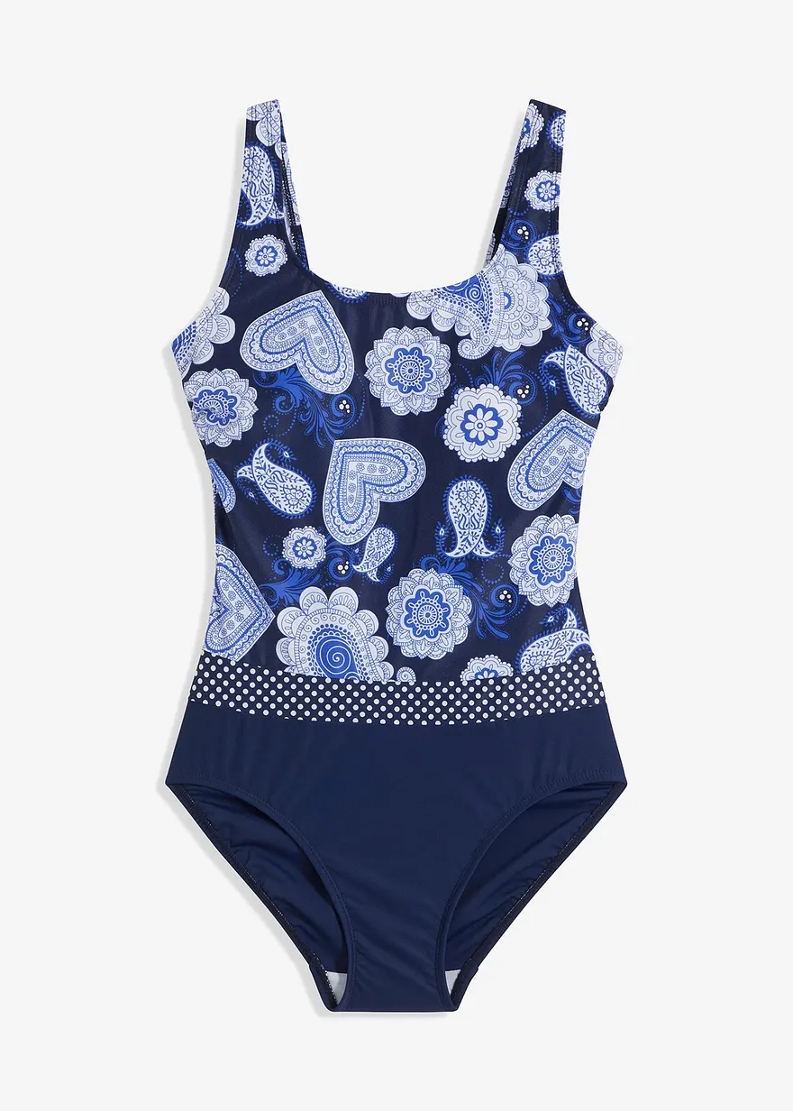Shape Badeanzug mittlere Formkraft in blau von vorne - bonprix