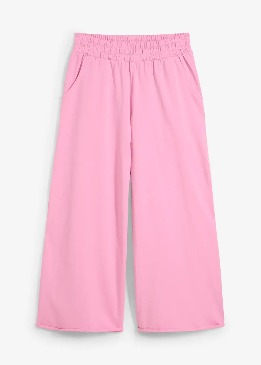 Sweathose aus Bio-Baumwolle in rosa von vorne - bonprix