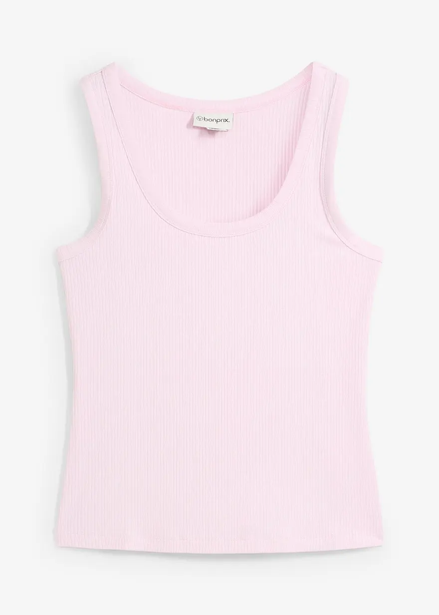 Ripptop aus softer Viskose in lila von vorne - bonprix