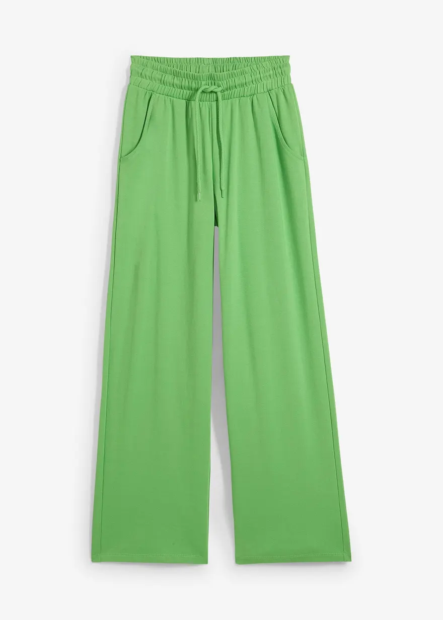 Jersey-Hose aus Interlock in grün von vorne - bonprix