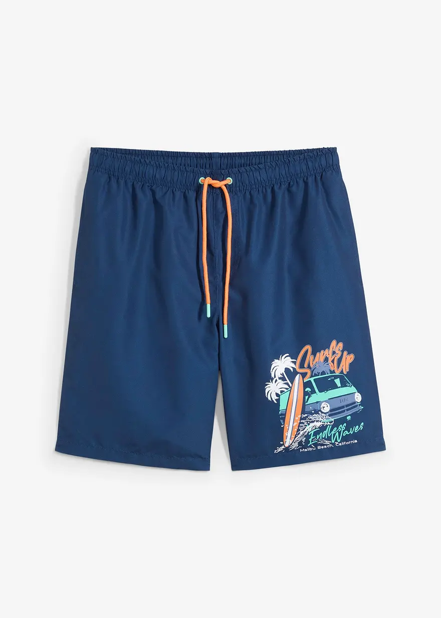 Badeshorts Herren in blau von vorne - bonprix