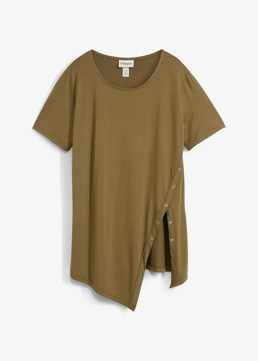 T-Shirt aus Jersey in grün von vorne - bonprix