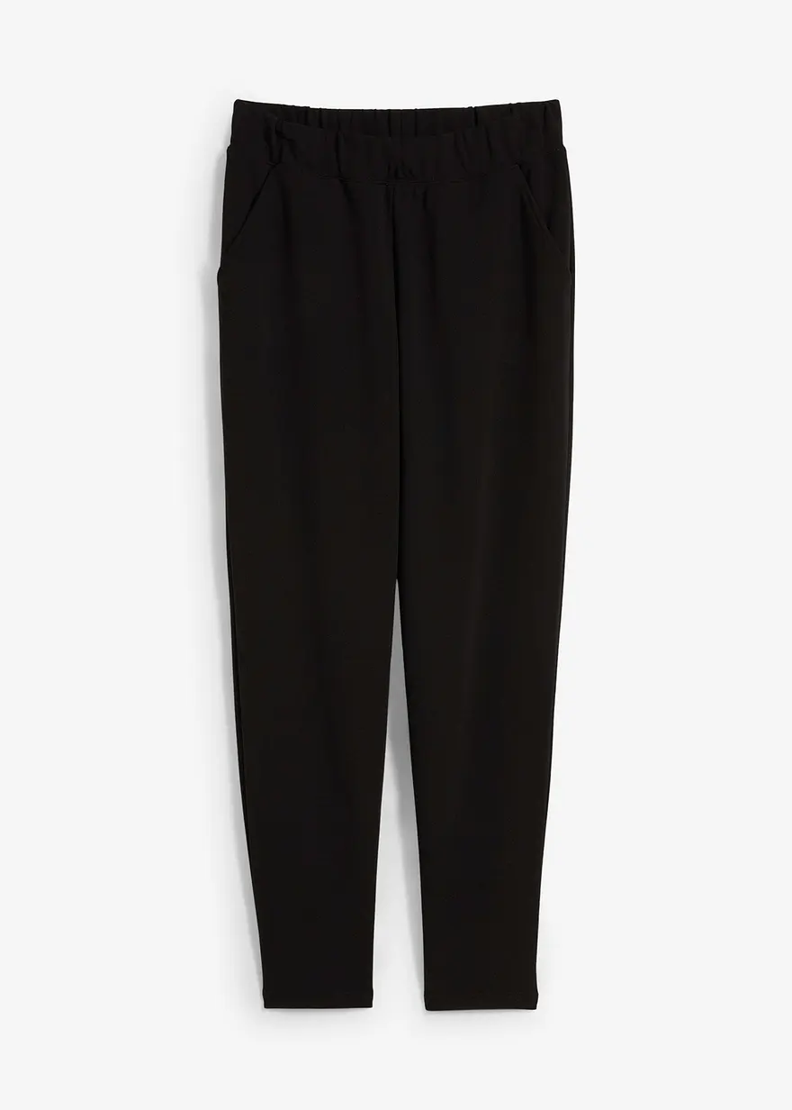 Sweathose mit Bequembund in schwarz von vorne - bonprix