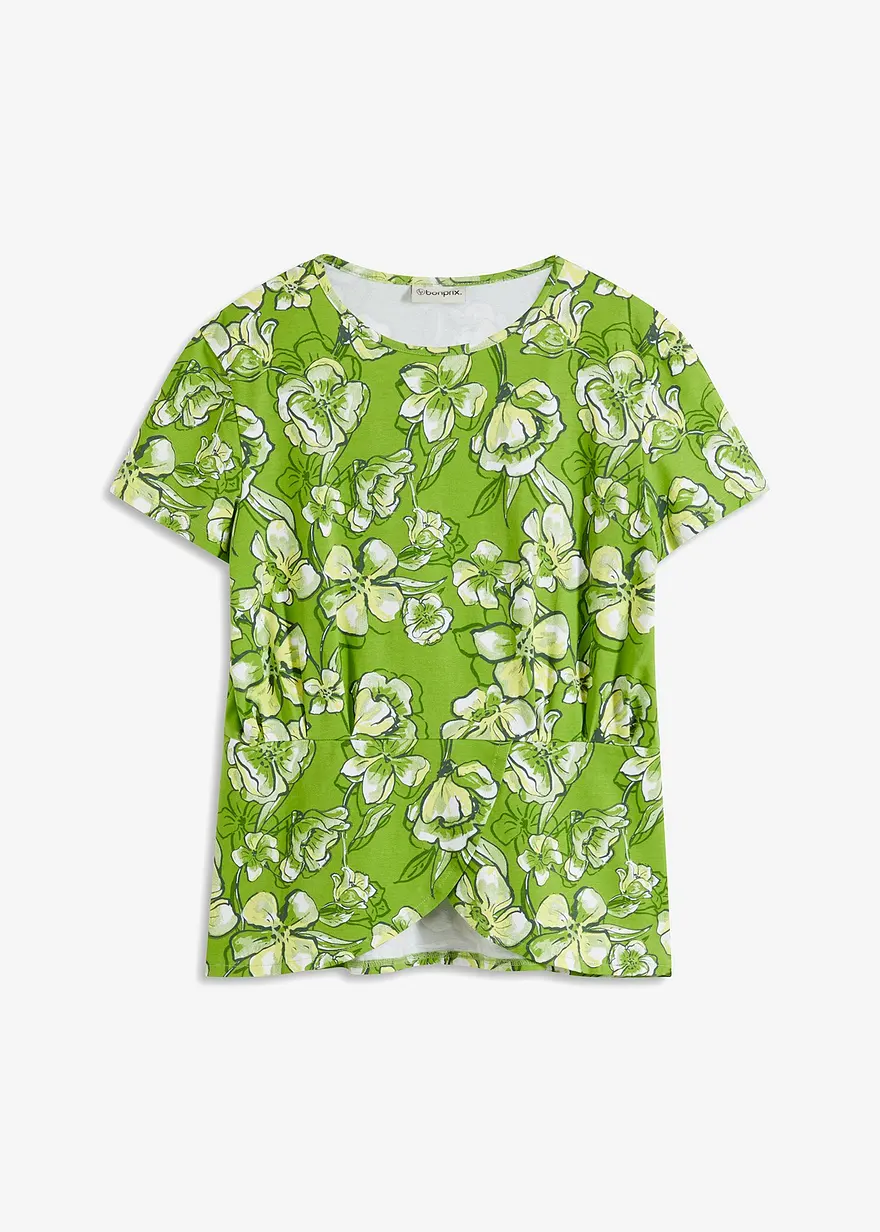 T-Shirt in grün von vorne - bonprix