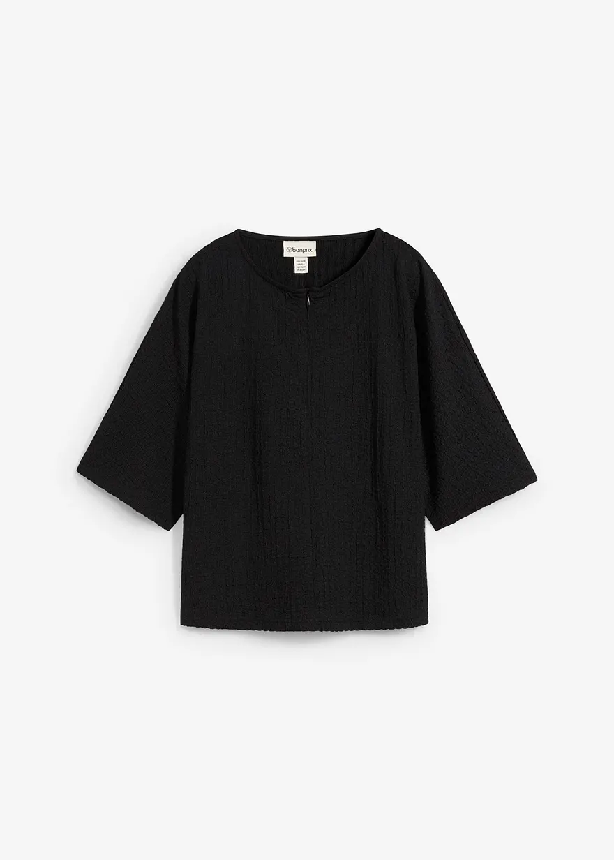 Oversize-Shirt in schwarz von vorne - bonprix