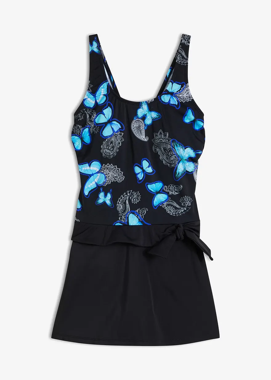 Badekleid in schwarz von vorne - bonprix