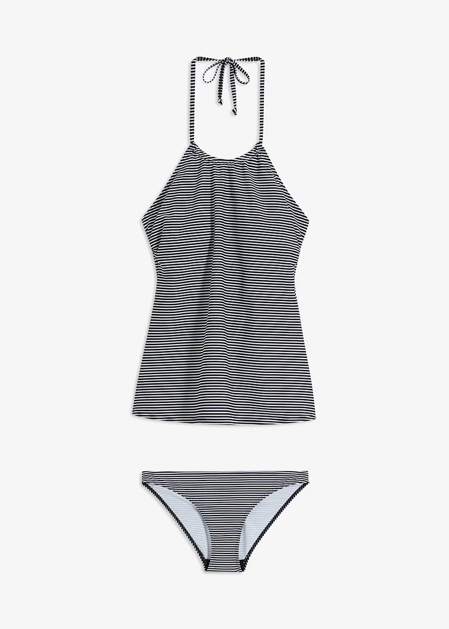 Tankini (2-tlg.Set) in schwarz von vorne - bonprix