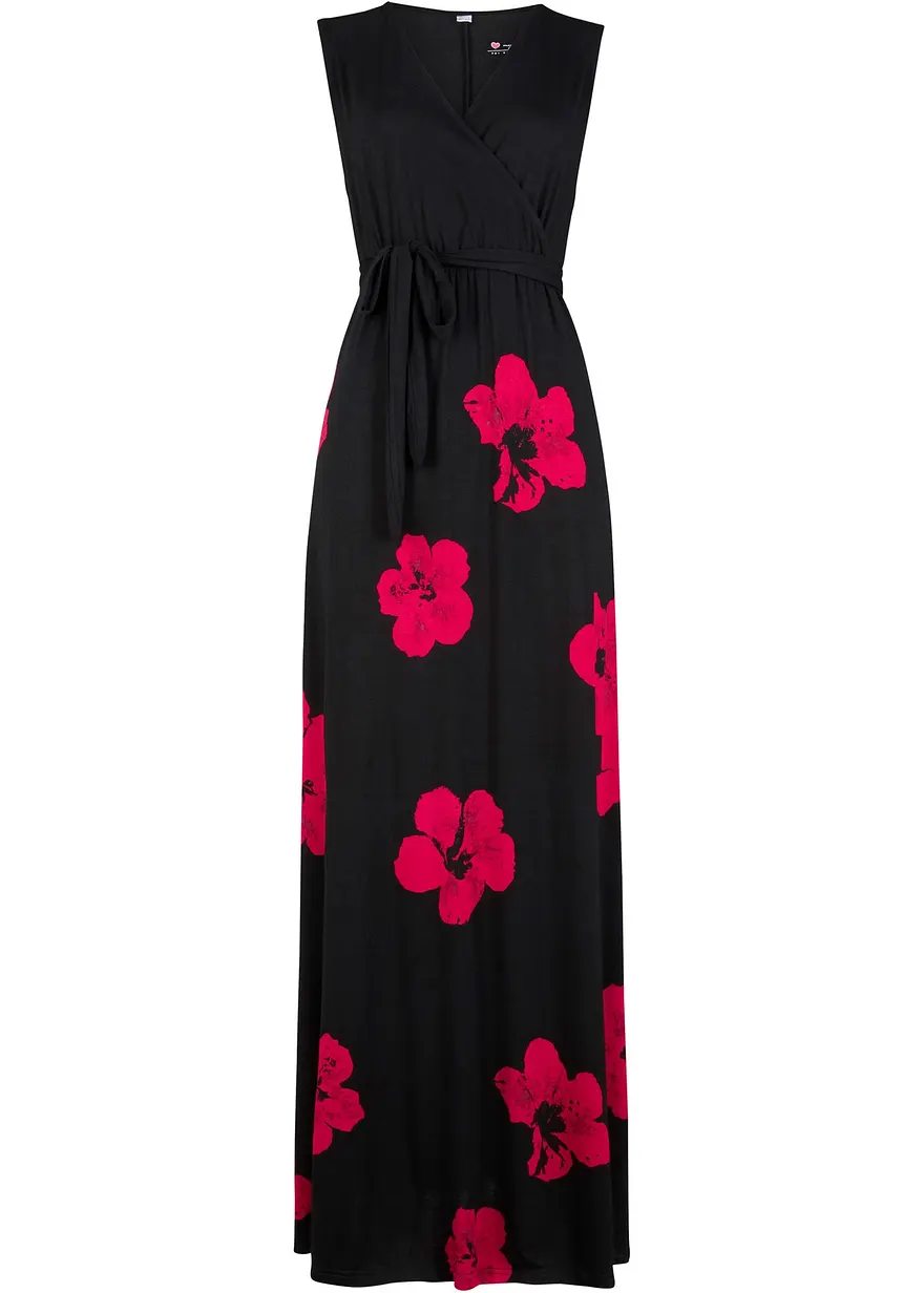 2-in-1 Umstands- und Stillkleid aus Viskose-Jersey in schwarz von der Seite - bonprix