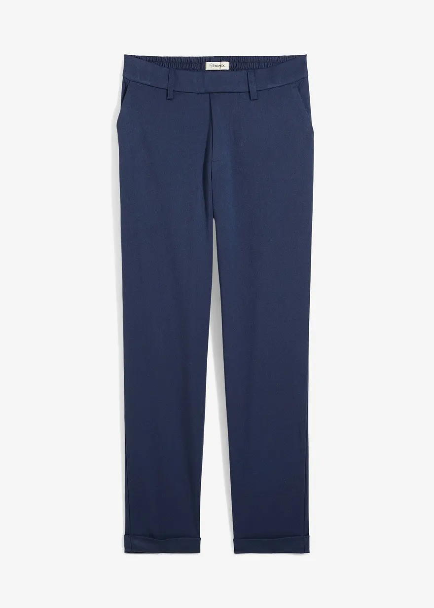 Chinohose aus Viskose-Mix in blau von vorne - bonprix