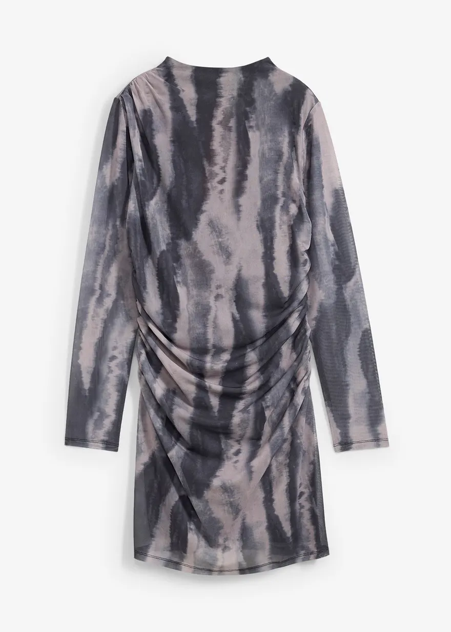 Figurbetontes Shirtkleid in schwarz von vorne - bonprix