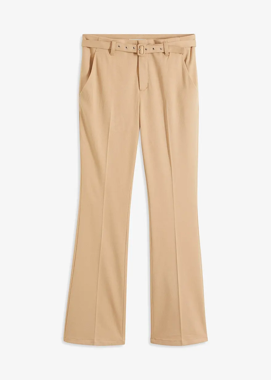 Anzugshose in beige von vorne - bonprix