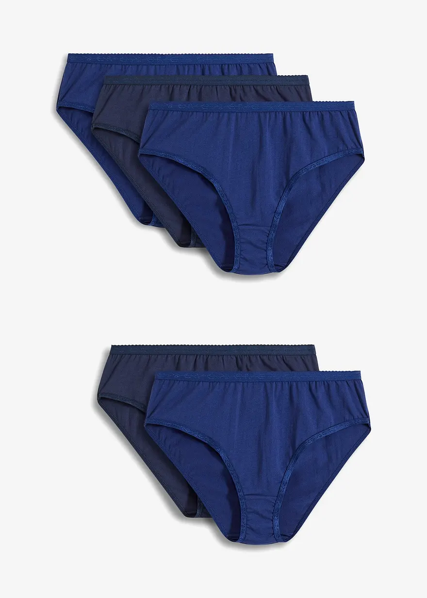 Maxislip (5er Pack) in blau von vorne - bonprix