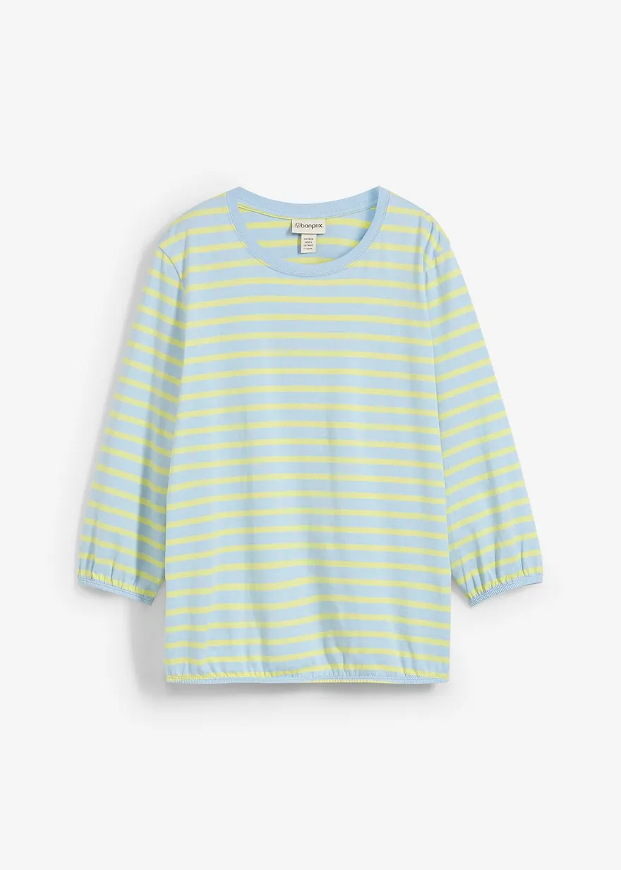 Shirt aus Bio-Baumwolle in blau von vorne - bonprix