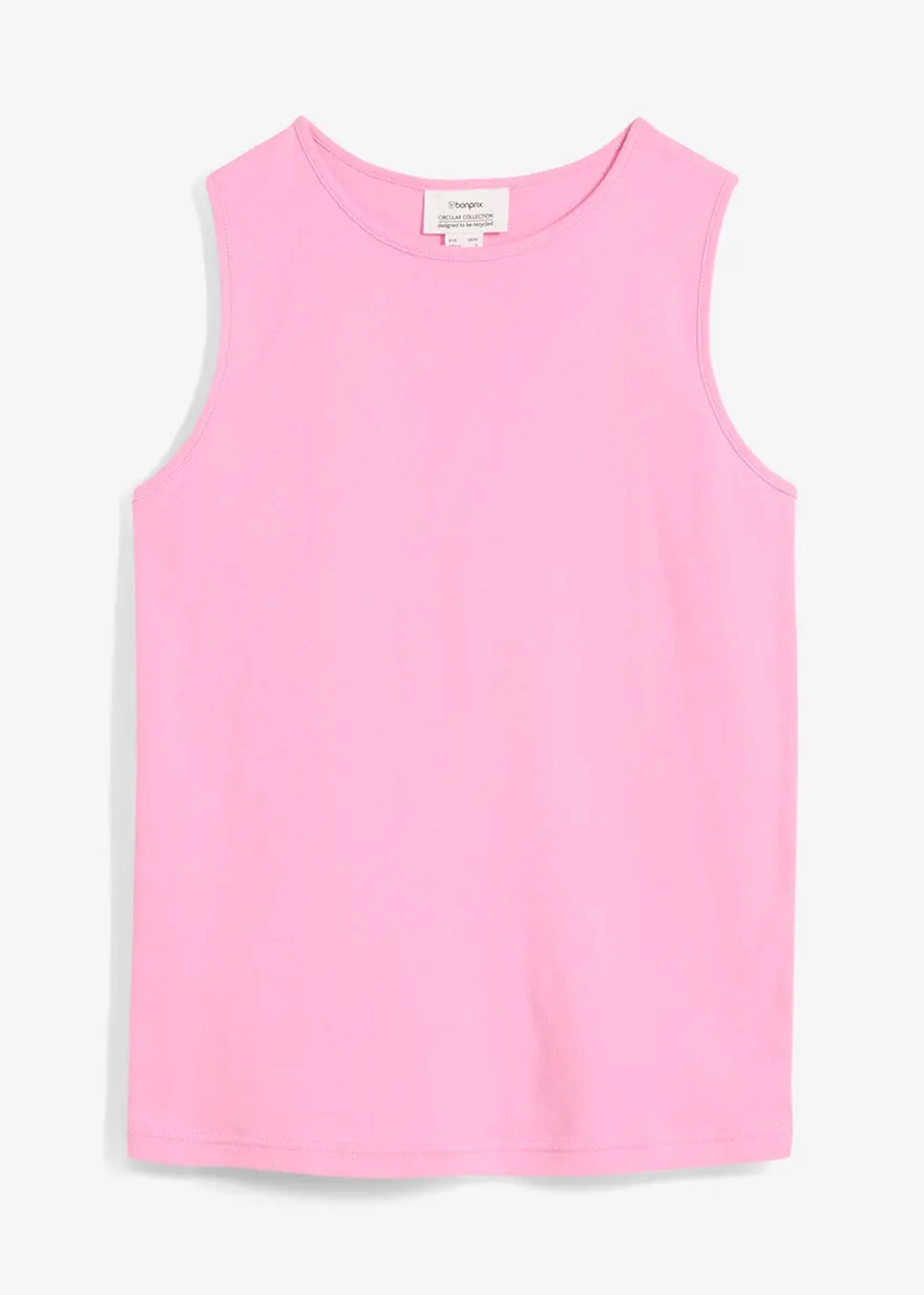 Top aus reiner Bio-Baumwolle in rosa von vorne - bonprix