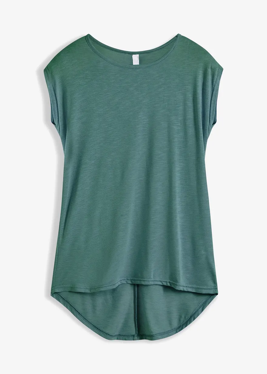 Longshirt aus Viskose-Mischung in grün von vorne - bonprix