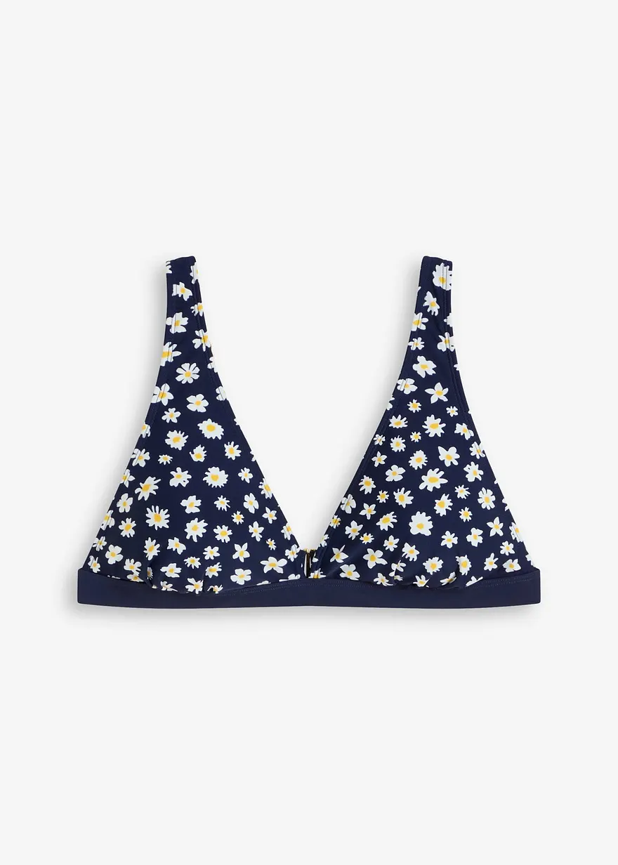 Bikini Oberteil in blau von vorne - bonprix