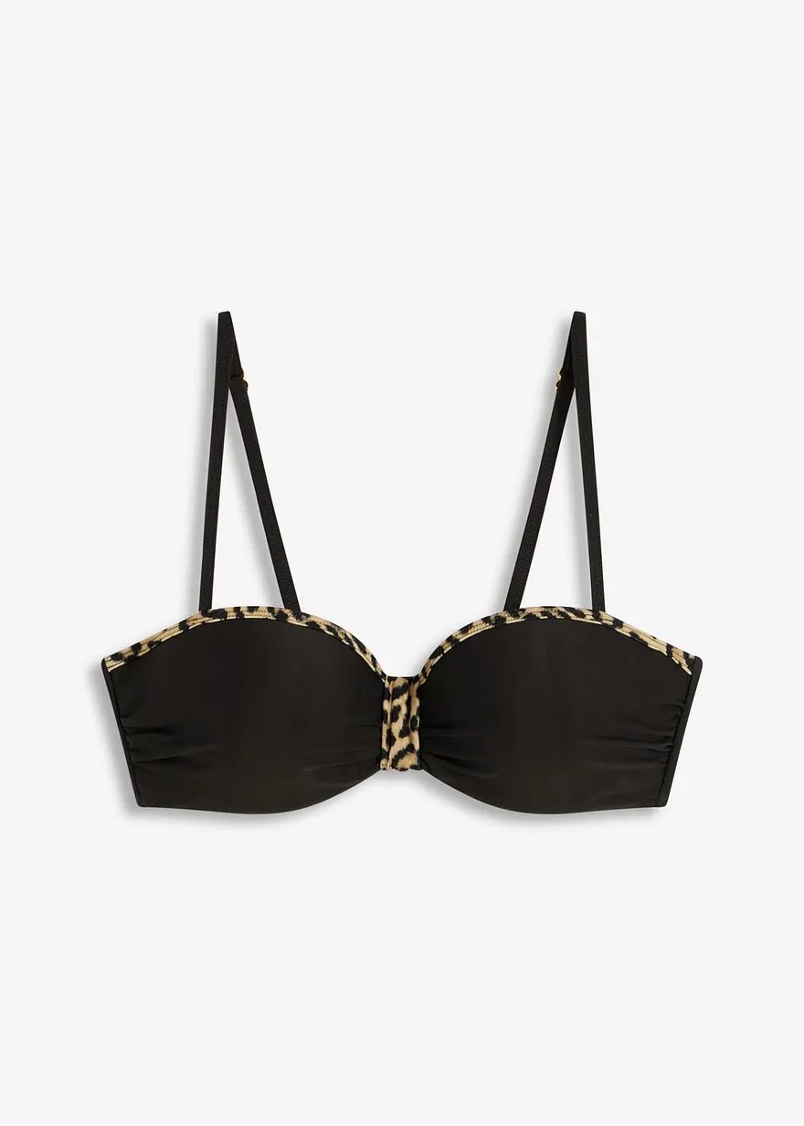 Bügel Bikini Oberteil in schwarz von vorne - bonprix