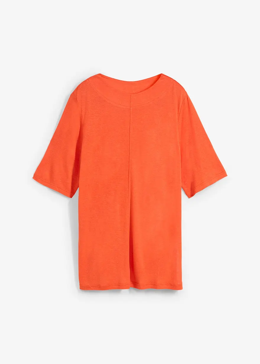 T-Shirt aus feiner Viskose in rot von vorne - bonprix