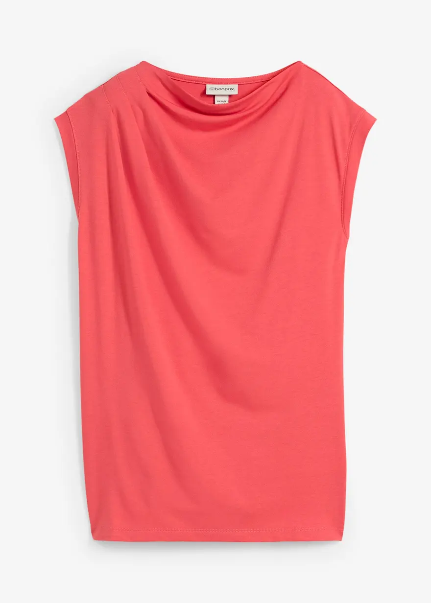 Shirt aus softem Viskose-Mix in pink von vorne - bonprix