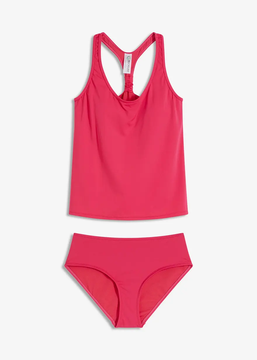 Tankini (2-tlg.Set) in pink von vorne - bonprix