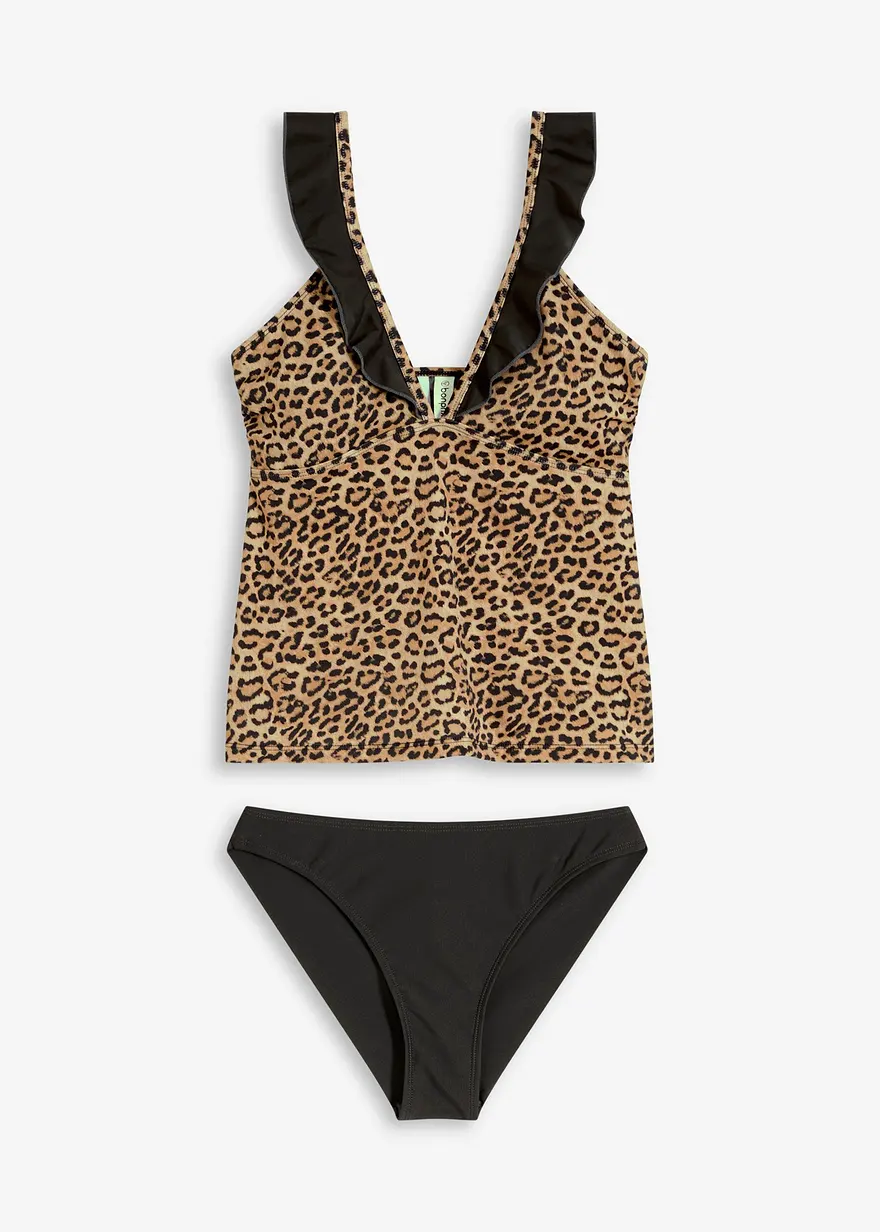 Tankini (2-tlg.Set) in schwarz von vorne - bonprix