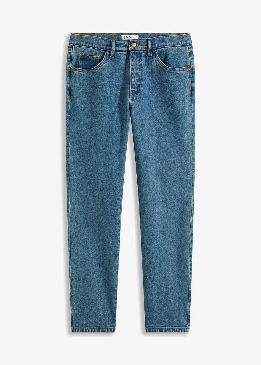 Classic Fit Stretch-Jeans, Straight in blau von vorne - bonprix