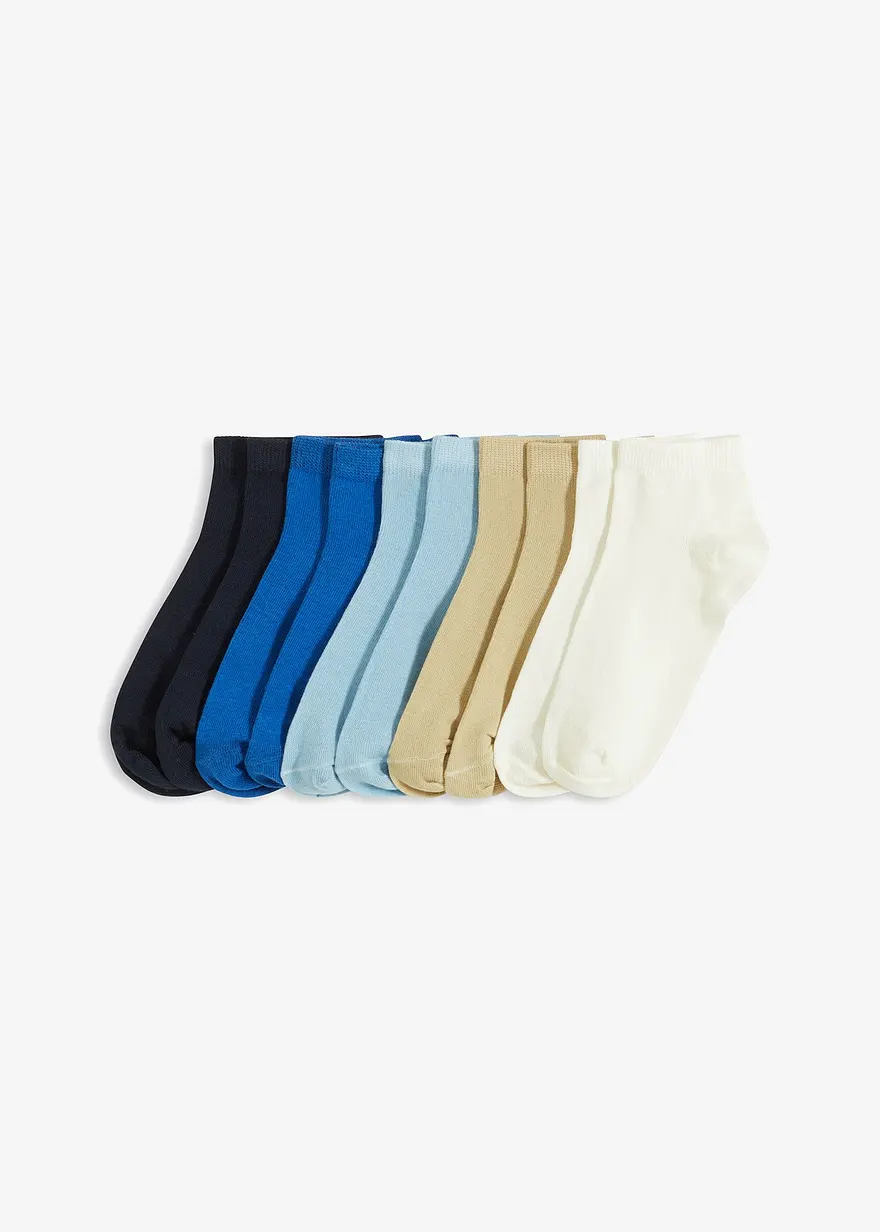 Kurzsocken mit Bio-Baumwolle (10er Pack) in grün von vorne - bonprix