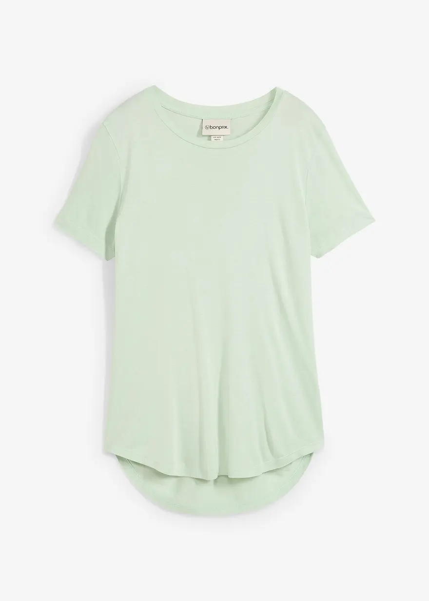 Longshirt aus softer Viskose in grün von vorne - bonprix