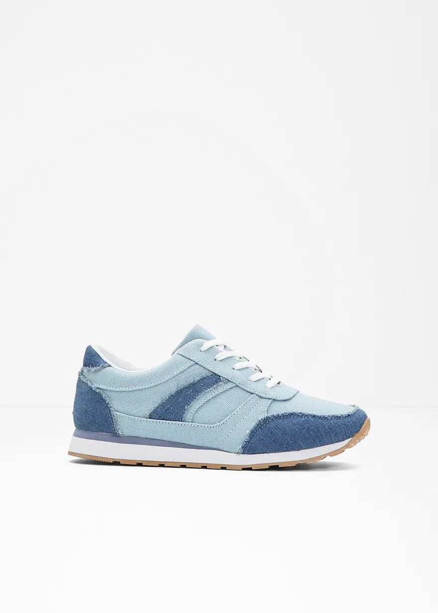 Sneaker in blau von vorne - bonprix