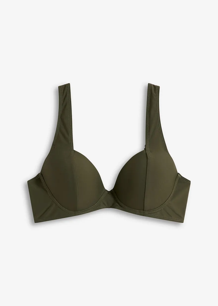 Bügel Bikini Oberteil in grün von vorne - bonprix