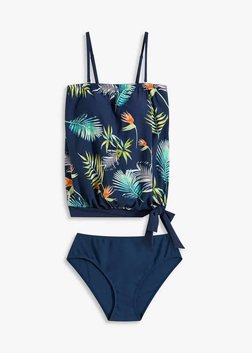 Tankini (2-tlg.Set) in blau von vorne - bonprix