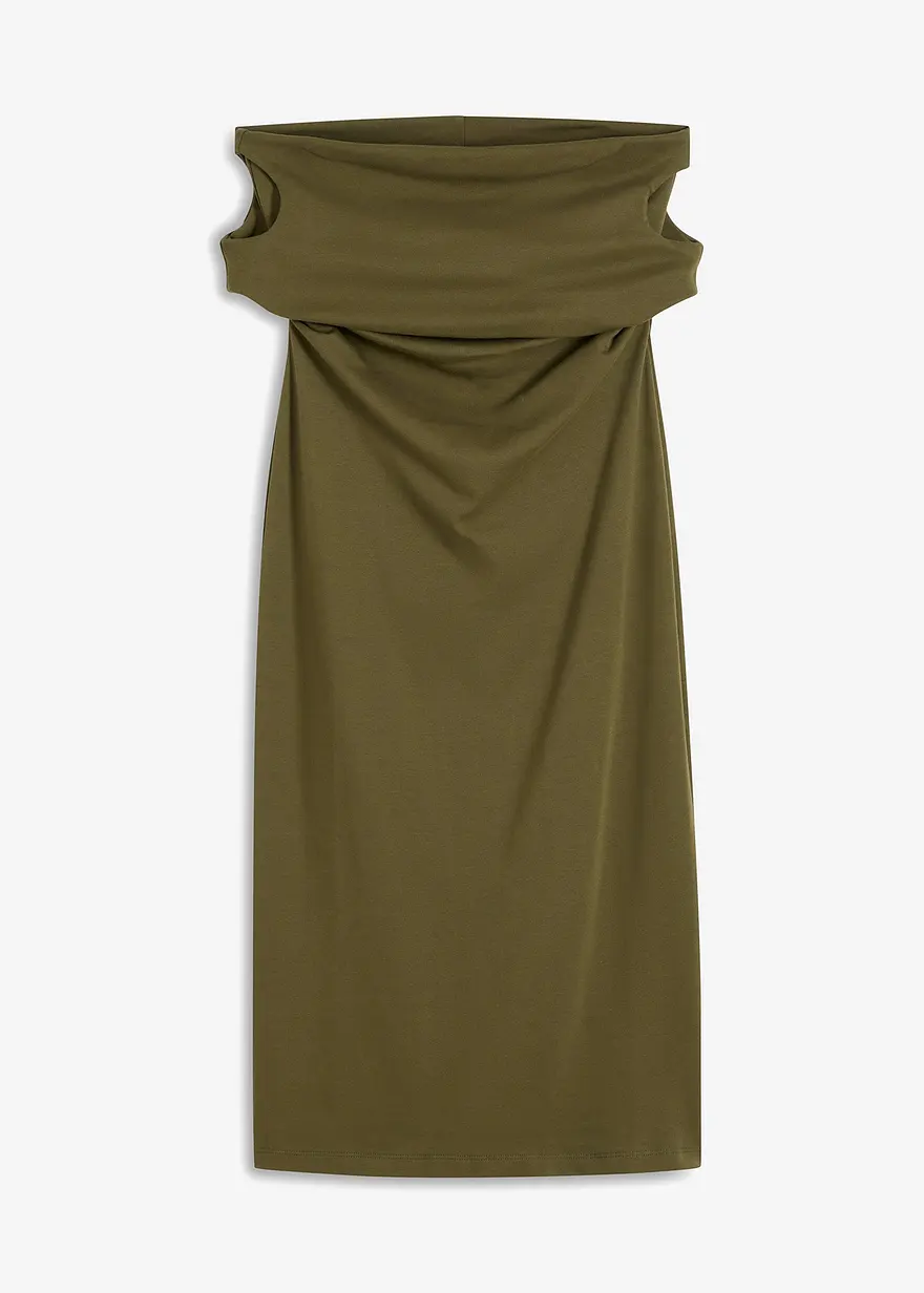 Carmen-Midikleid in grün von vorne - bonprix