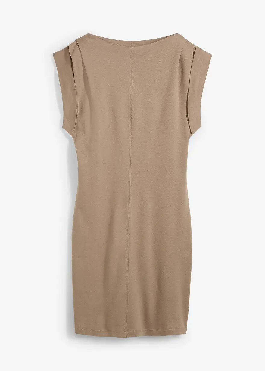 Jerseykleid aus reiner Bio-Baumwolle in grün von vorne - bonprix