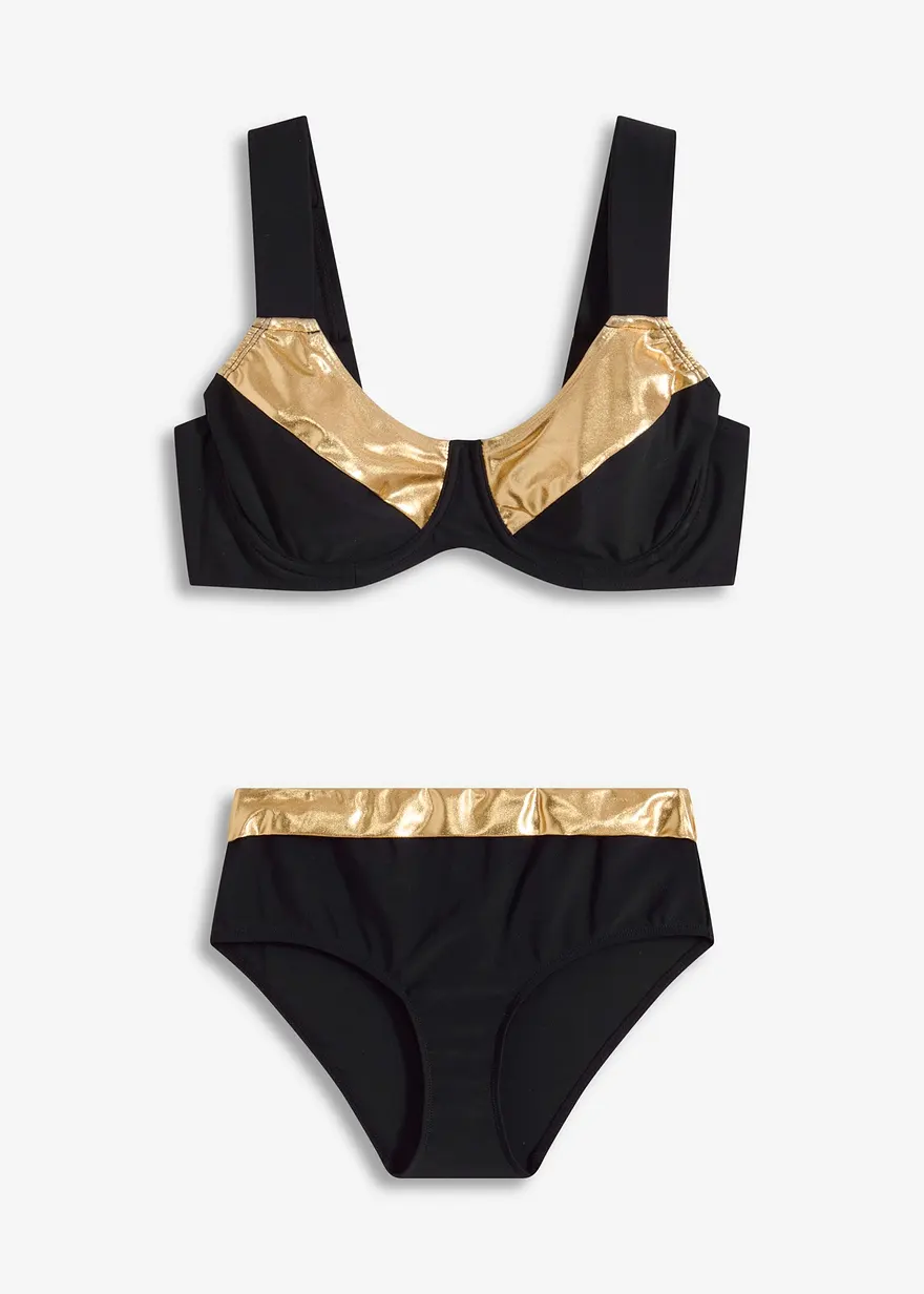 Minimizer Bikini (2-tlg.Set) in schwarz von vorne - bonprix