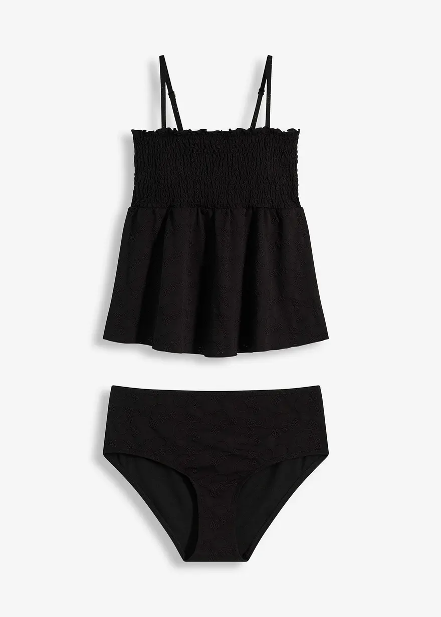 Tankini (2-tlg.Set) in schwarz von vorne - bonprix