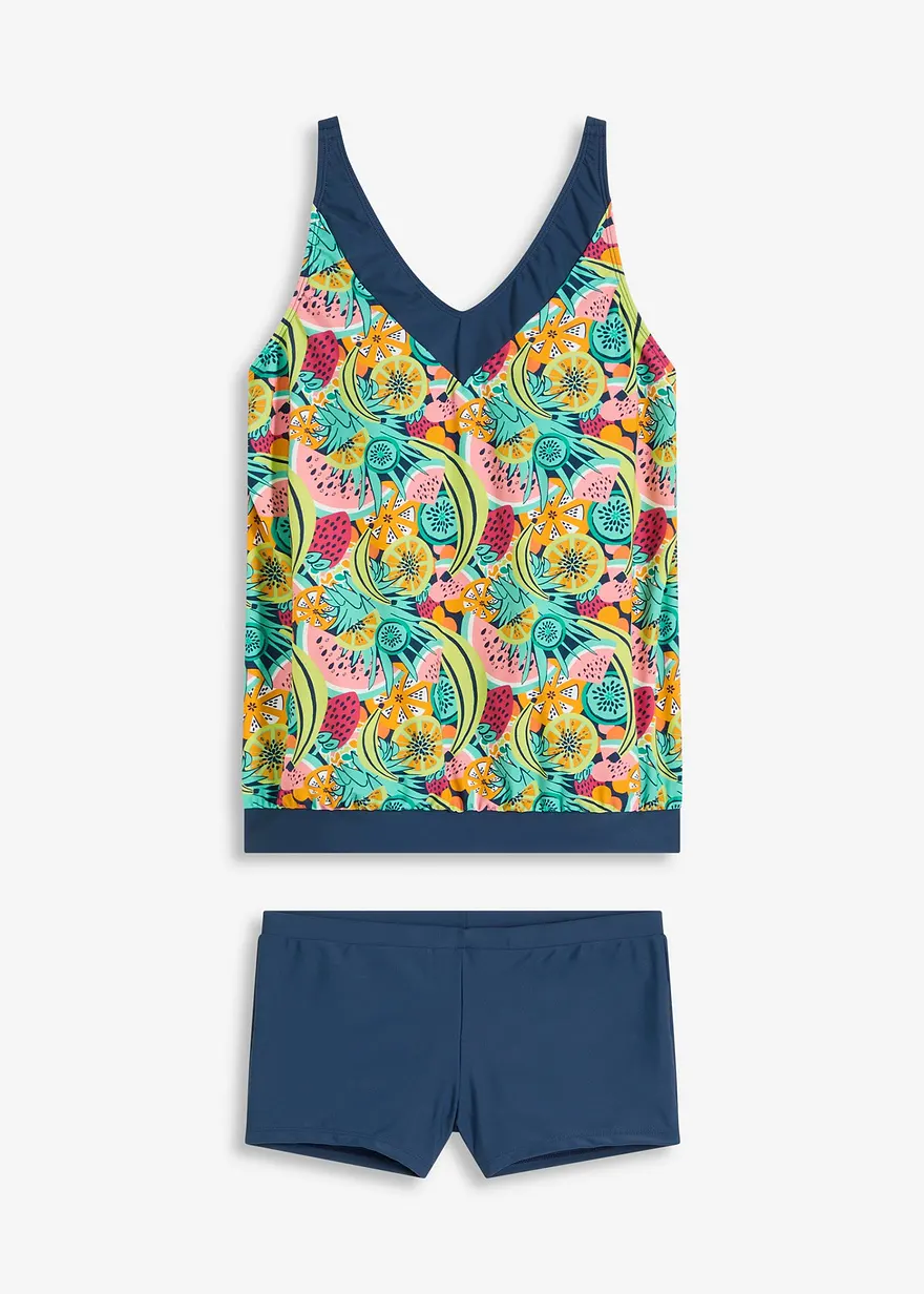 Oversize Tankini (2-tlg.Set) in bunt von vorne - bonprix