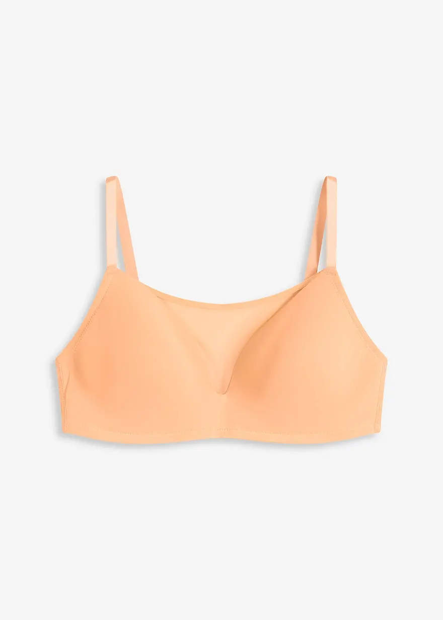 Schalen-BH ohne Bügel  mit Mesh in orange von vorne - bonprix