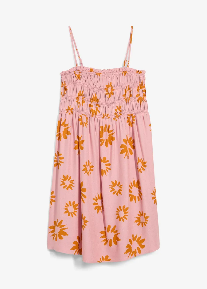 Bandeau-Kleid aus softer Viskose in rosa von vorne - bonprix