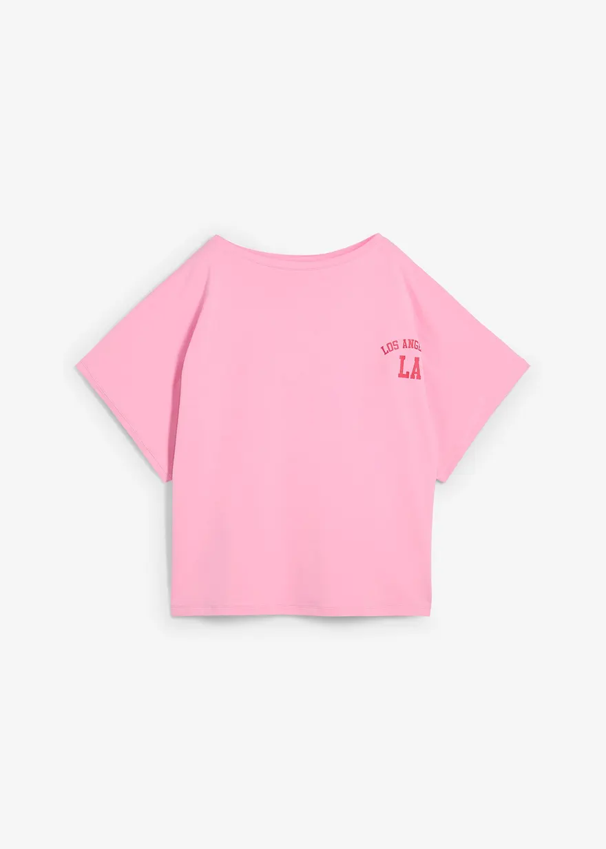 Oversize-Shirt in rosa von vorne - bonprix