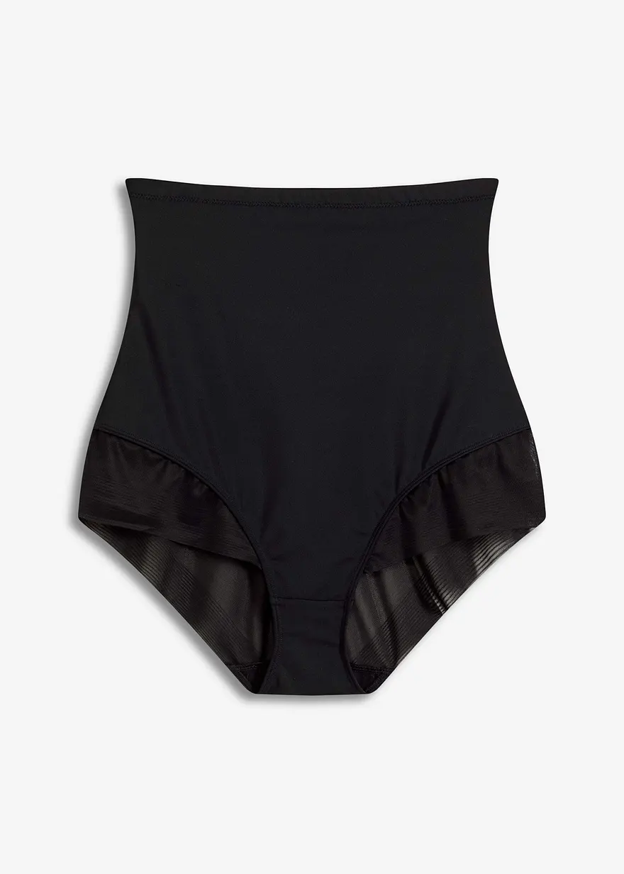 Highwaist Medium Shape Panty in schwarz von vorne - bonprix