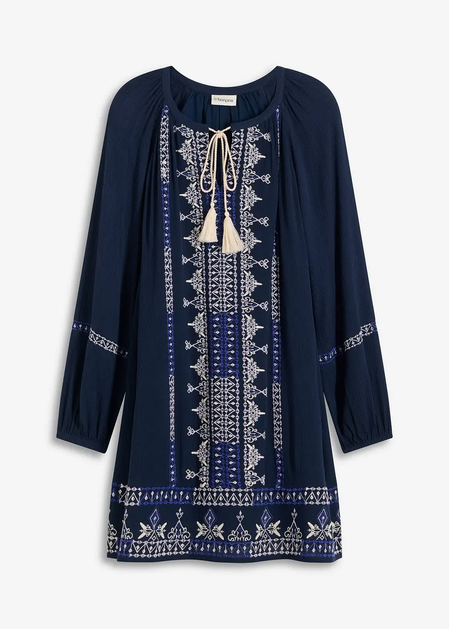 Minikleid in blau von vorne - bonprix