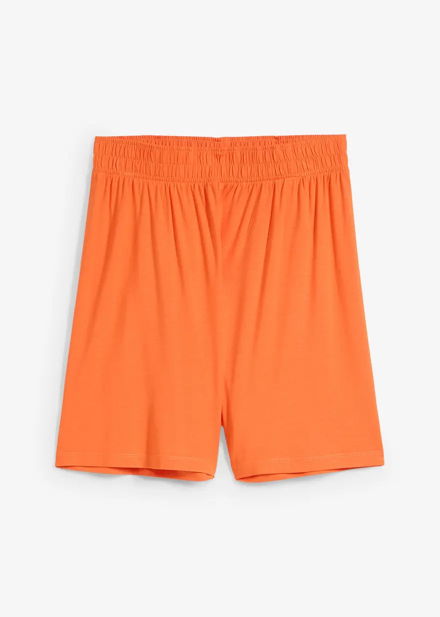 Schlupf-Shorts aus softem Viskose-Mix in orange von vorne - bonprix