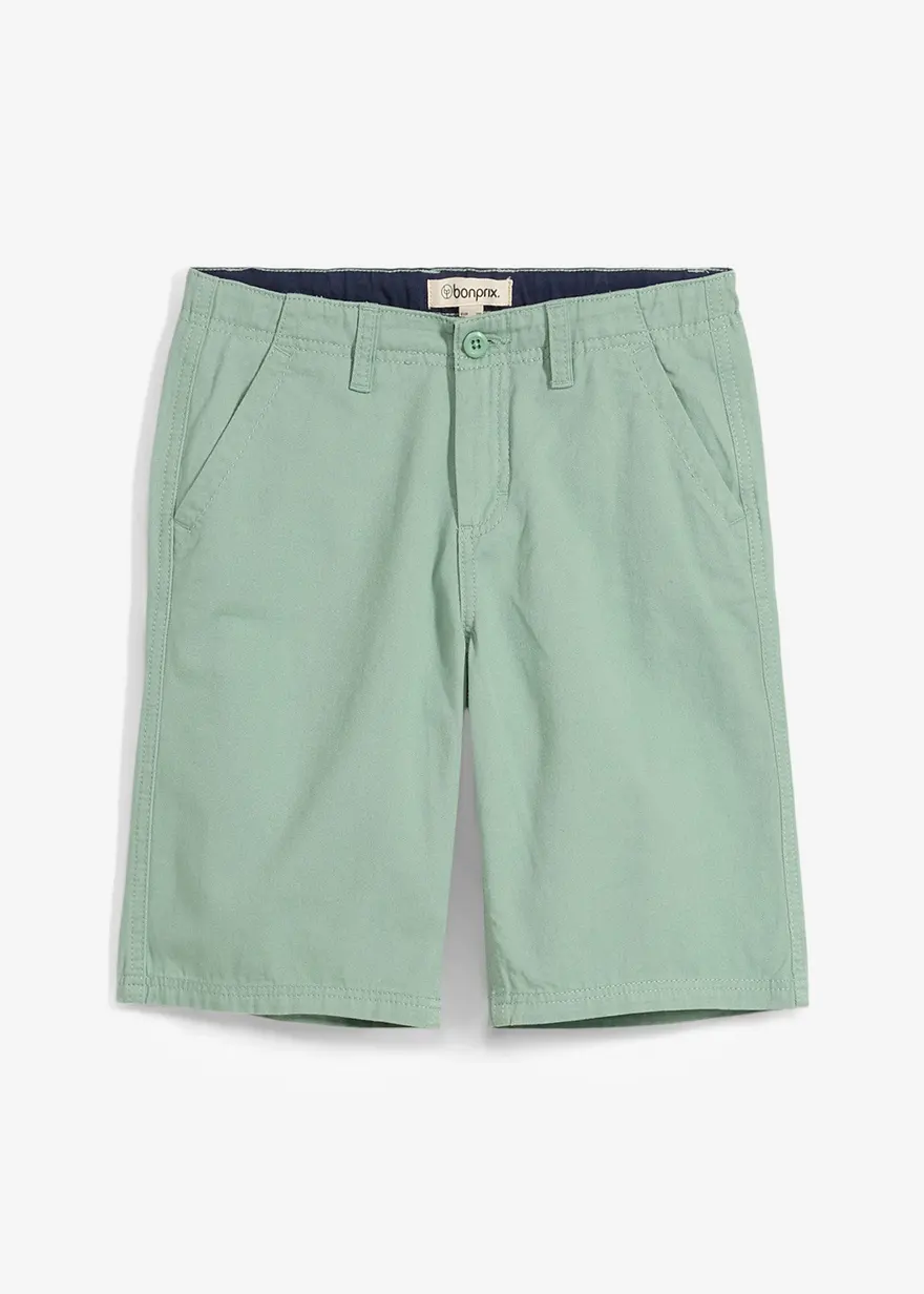 Chino-Bermuda, Regular Fit in grün von vorne - bonprix