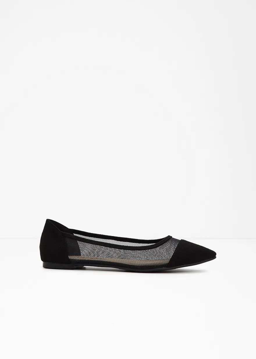 Ballerina in schwarz - bonprix