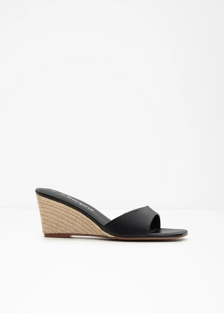 Keil Pantolette in schwarz - bonprix
