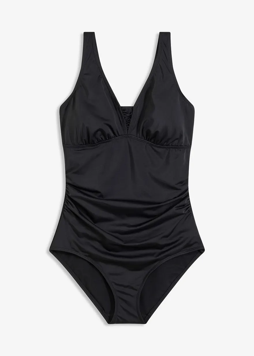 Shape Badeanzug mittlere Formkraft in schwarz von vorne - bonprix