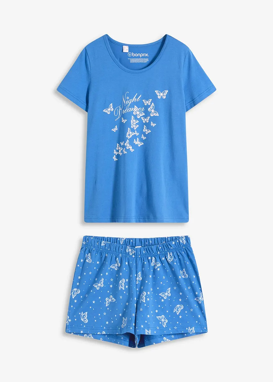 Shorty in blau von vorne - bonprix