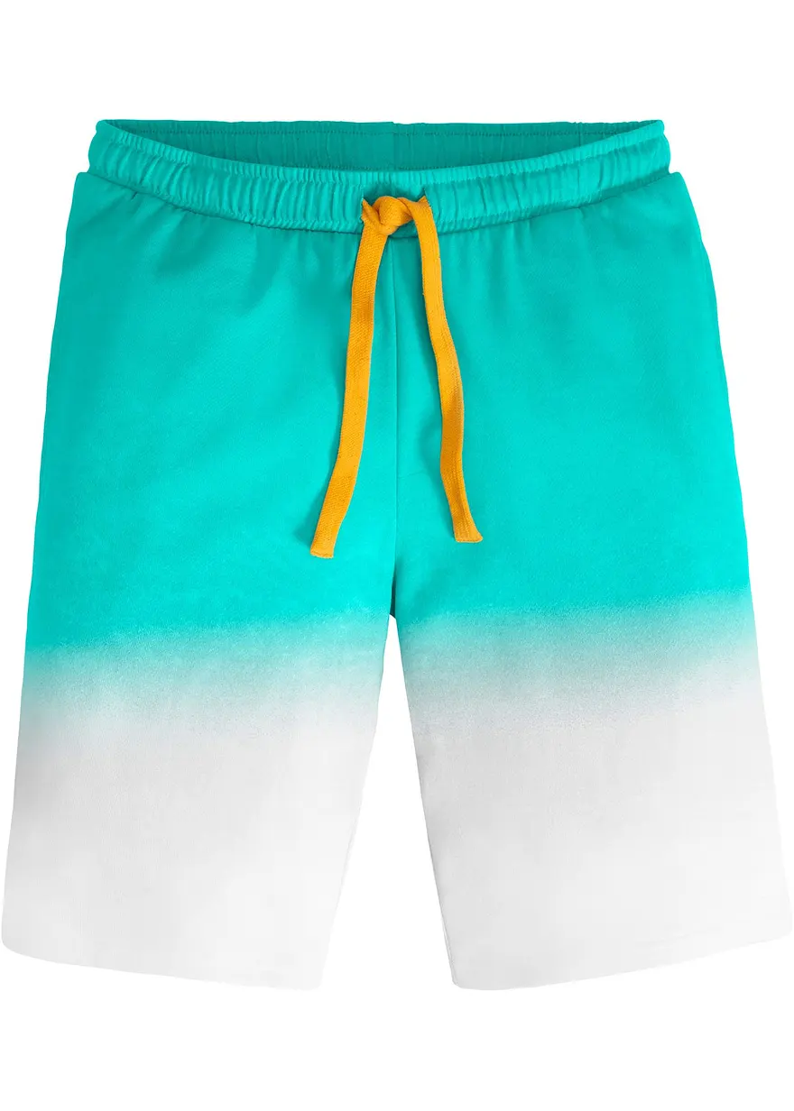Sweat-Bermuda mit Farbverlauf in blau von vorne - bonprix