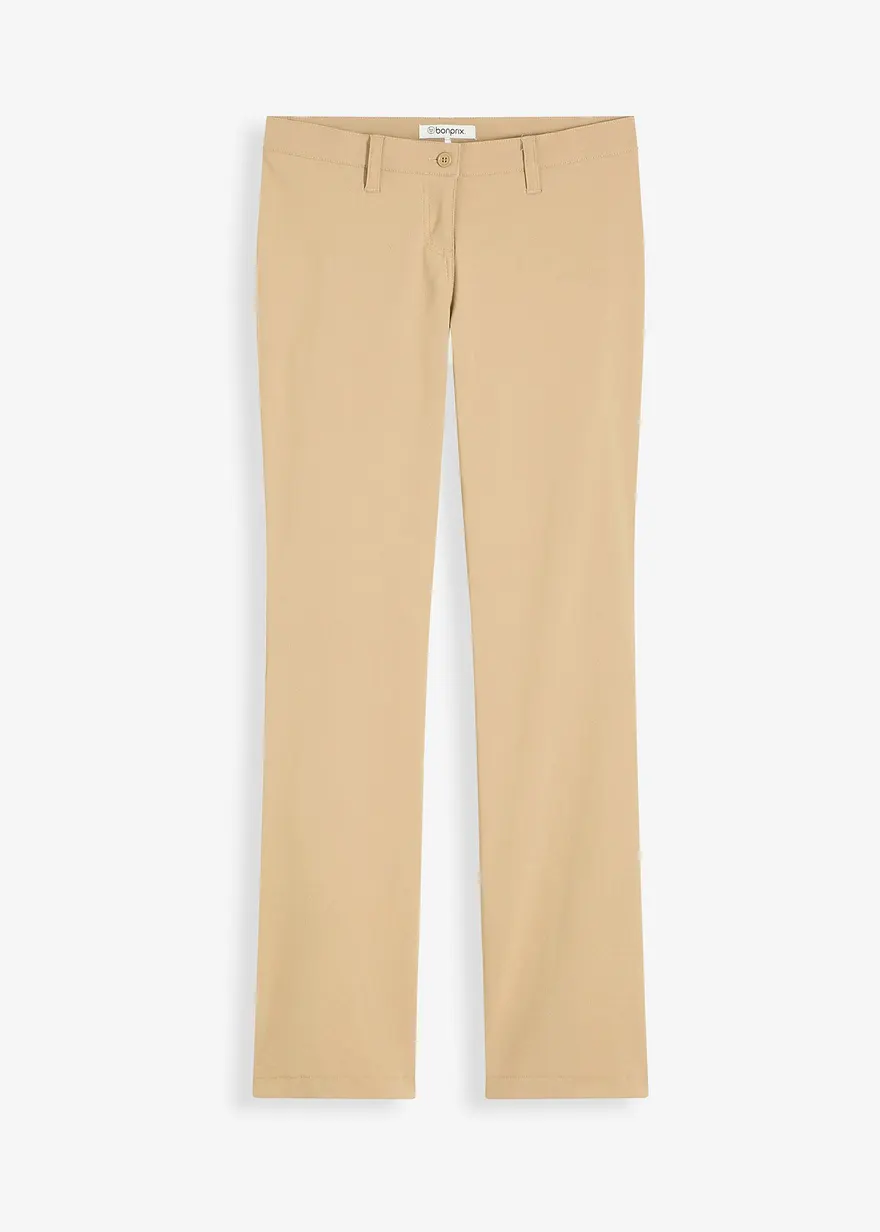 Stretch-Hose, Bootcut in braun von vorne - bonprix